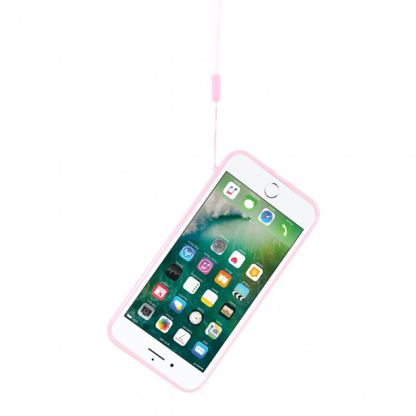 3D Сердца-чехол для iPhone 7 / iPhone 8 (розовый)