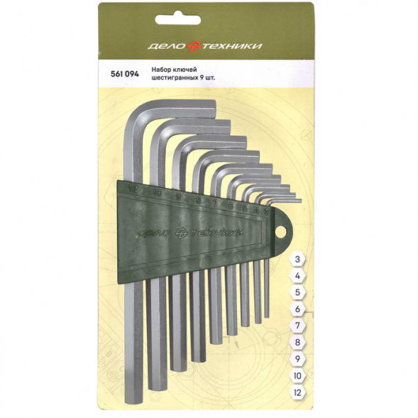 Инструмент 561094 Набор шестигранных ключей 3/