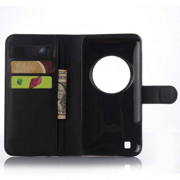 Чехол книжка с визитницей для Asus Zenfone Zoom ZX551ML ZX550 (Черный)