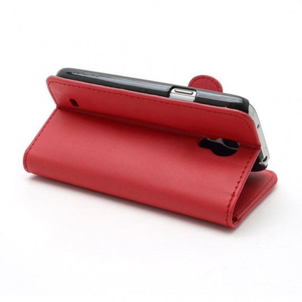 Чехол книжка с визитницей для Samsung Galaxy S 4 mini i9190 (Красный)