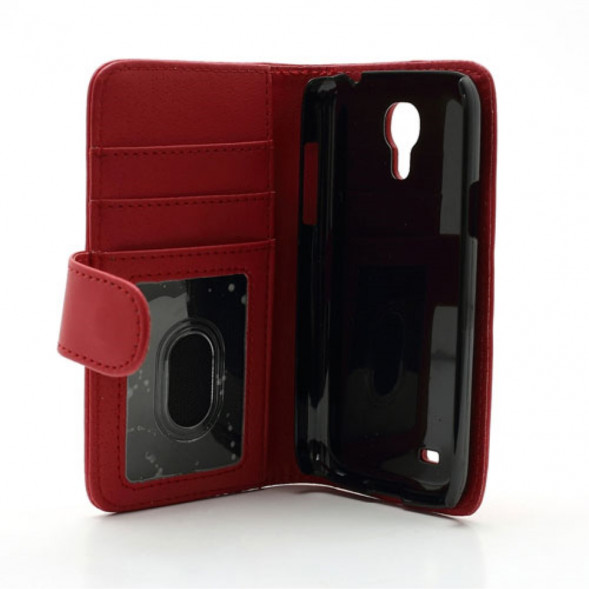 Чехол книжка с визитницей для Samsung Galaxy S 4 mini i9190 (Красный)