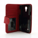 Чехол книжка с визитницей для Samsung Galaxy S 4 mini i9190 (Красный)