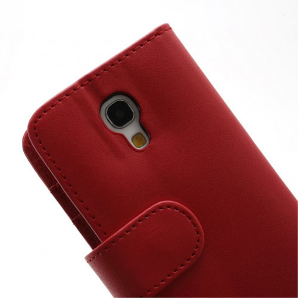 Чехол книжка с визитницей для Samsung Galaxy S 4 mini i9190 (Красный)
