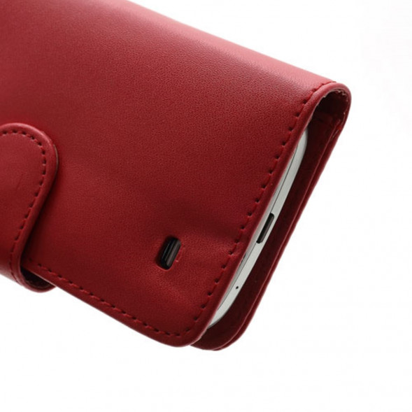 Чехол книжка с визитницей для Samsung Galaxy S 4 mini i9190 (Красный)