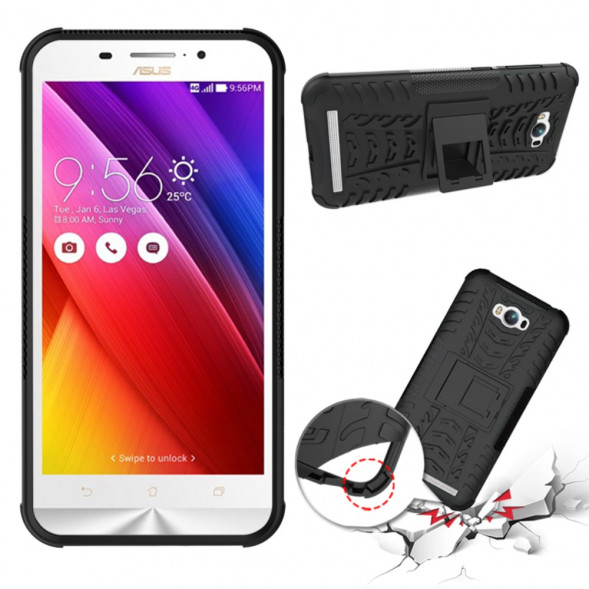 Гибридный чехол с подставкой для Asus Zenfone Max (ZC550KL) (Черный)