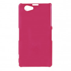 Прорезиненный чехол накладка для Sony Xperia Z1 Mini Compact D5503 (Малиновый)