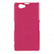 Прорезиненный чехол накладка для Sony Xperia Z1 Mini Compact D5503 (Малиновый)