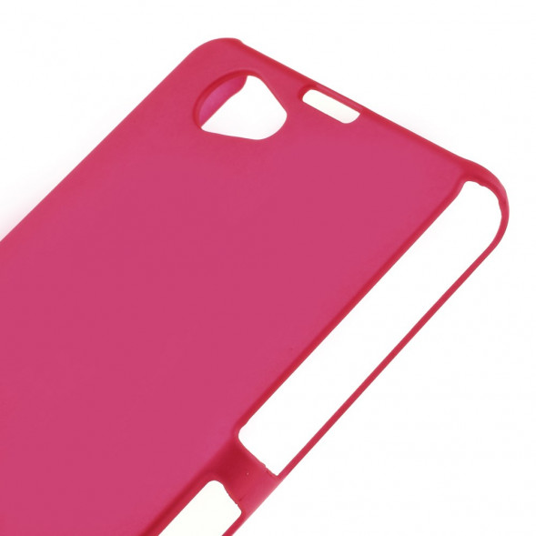 Прорезиненный чехол накладка для Sony Xperia Z1 Mini Compact D5503 (Малиновый)