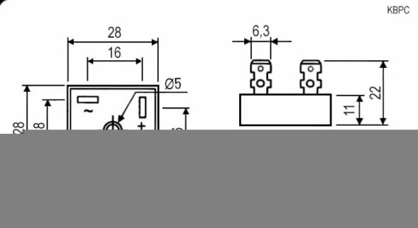KBPC2512 25A 1200V (BR2512) Диодный мост