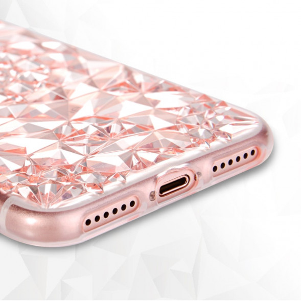 3D Чехол узоры для iPhone 7 / iPhone 8 (розовое золото)