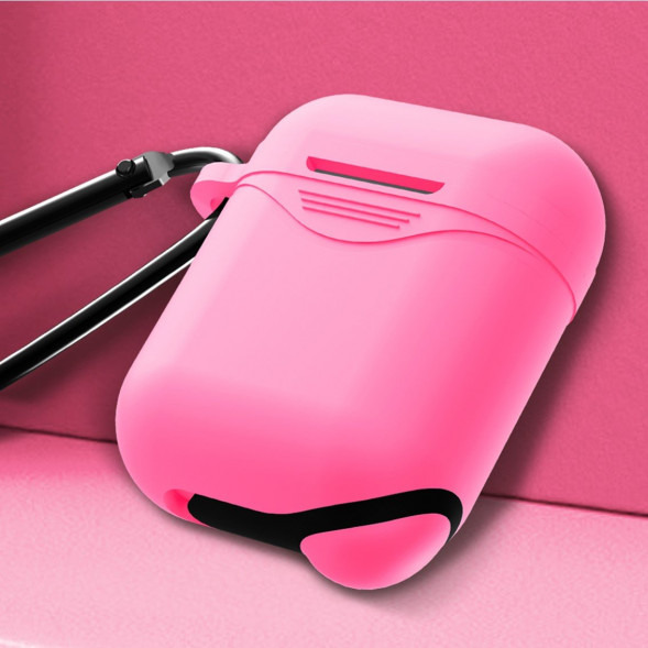 Силиконовый чехол для наушников AirPods Luminous (розовый)