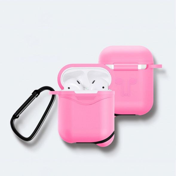 Силиконовый чехол для наушников AirPods Luminous (розовый)