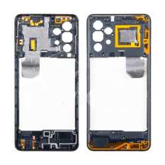 Рамка дисплея для Samsung A325 Galaxy A32 средняя часть корпуса (Черная)