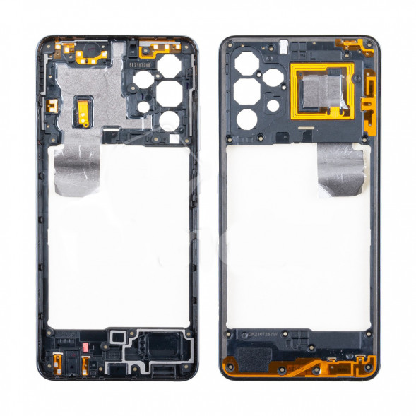 Рамка дисплея для Samsung A325 Galaxy A32 средняя часть корпуса (Черная)