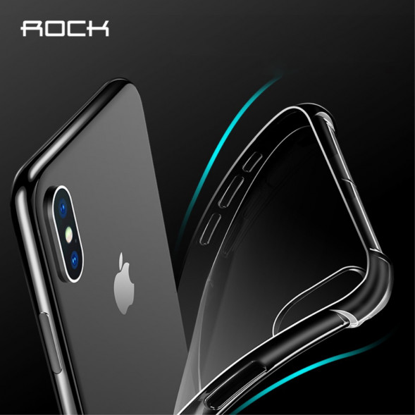 TPU Rock чехол накладка для iPhone XS Max (прозрачный)