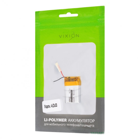 4x20x30 mm Аккумулятор универсальный 350mAh (3,7V Li-Pol) (Vixion)