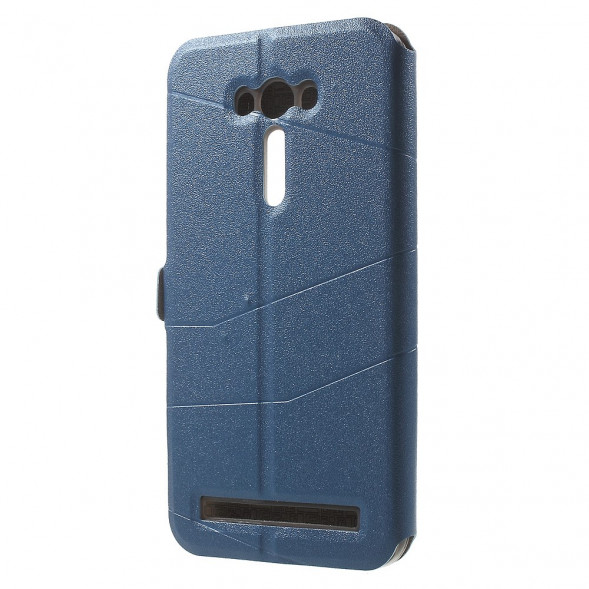 Чехол с окном информации для Asus Zenfone 2 Laser ZE550KL (Синий)