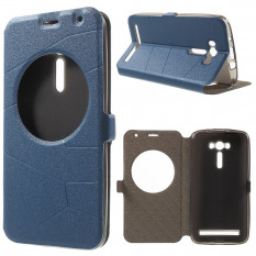 Чехол с окном информации для Asus Zenfone 2 Laser ZE550KL (Синий)