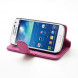 Чехол книжка с визитницей для Samsung Galaxy S 4 mini i9190 (Малиновый)
