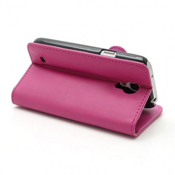 Чехол книжка с визитницей для Samsung Galaxy S 4 mini i9190 (Малиновый)