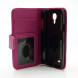 Чехол книжка с визитницей для Samsung Galaxy S 4 mini i9190 (Малиновый)