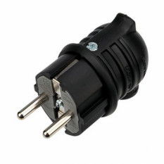 111-003 Вилка угловая влагозащищенная с кольцом 16А IP44 каучук