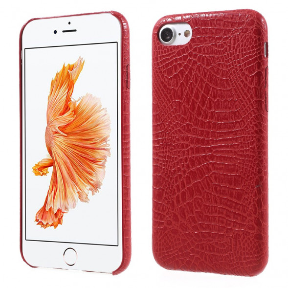 Чехол под крокодиловую кожу для iPhone 7 / iPhone 8 (красный)