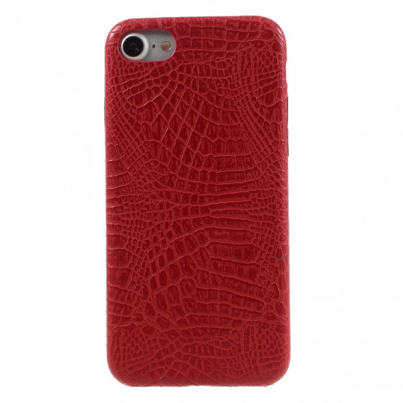 Чехол под крокодиловую кожу для iPhone 7 / iPhone 8 (красный)