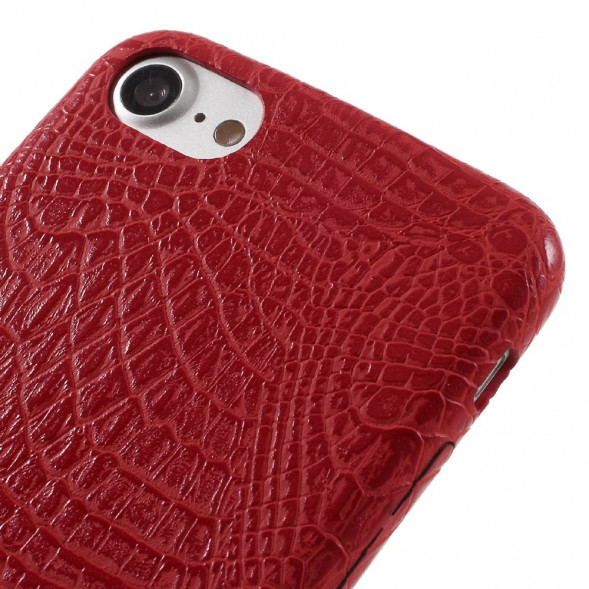 Чехол под крокодиловую кожу для iPhone 7 / iPhone 8 (красный)