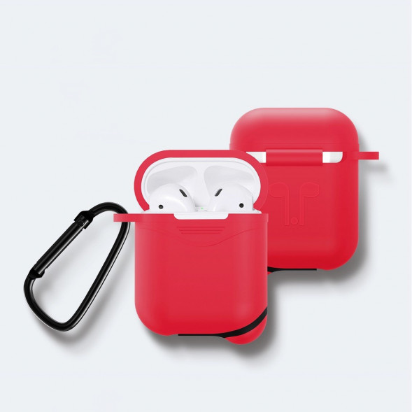 Силиконовый чехол для наушников AirPods Luminous (красный)