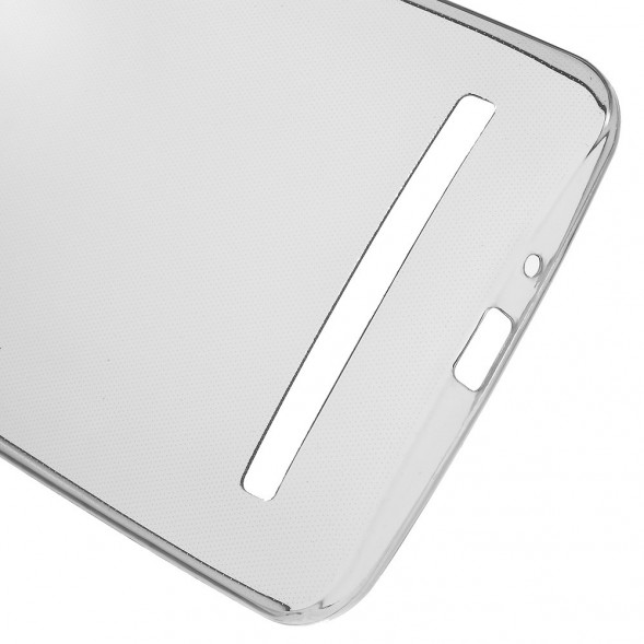 Прозрачный силиконовый чехол накладка для Asus Zenfone 2 Laser ZE601KL, ZE600KL (Черный)