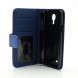 Чехол книжка с визитницей для Samsung Galaxy S 4 mini i9190 (Синий)