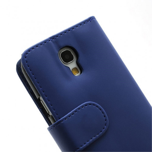 Чехол книжка с визитницей для Samsung Galaxy S 4 mini i9190 (Синий)