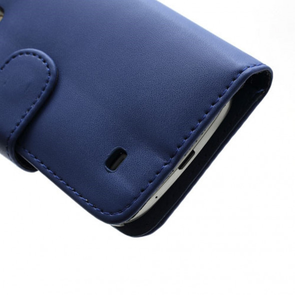 Чехол книжка с визитницей для Samsung Galaxy S 4 mini i9190 (Синий)