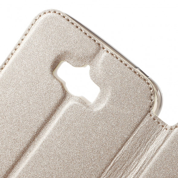 Песочный чехол с окном информации для Asus Zenfone Max (ZC550KL) (Золотистый)