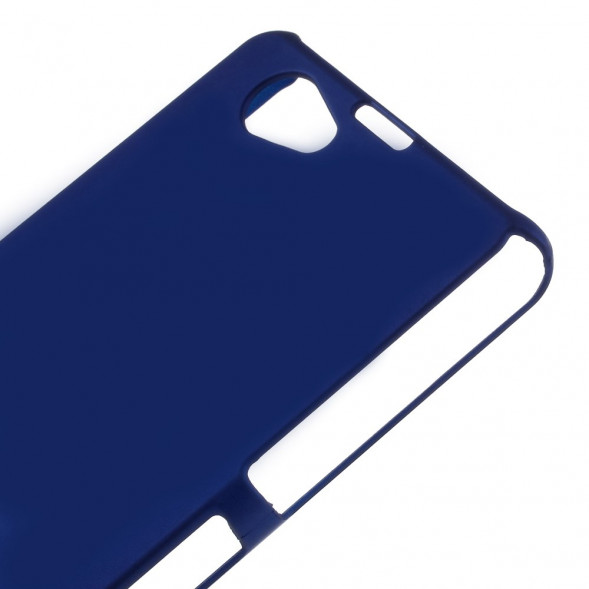 Прорезиненный чехол накладка для Sony Xperia Z1 Mini Compact D5503 (Синий)