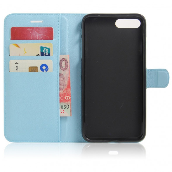 Чехол книжка с визитницей для iPhone 7 Plus (Голубой)