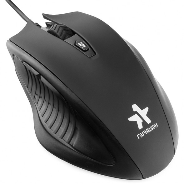 Мышь игровая USB Гарнизон GM-620G чип-Х1 1600 DPI 5кн.+колесо-кнопка (черный)