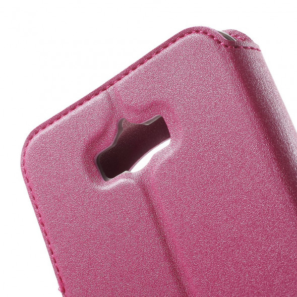 Песочный чехол с окном информации для Asus Zenfone Max (ZC550KL) (Малиновый)