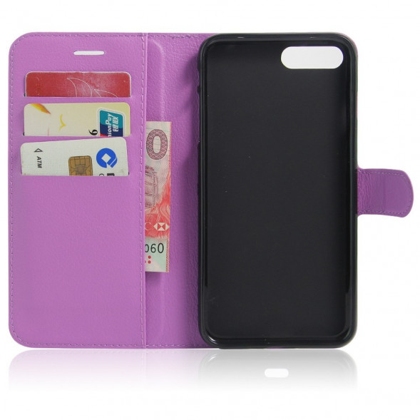 Чехол книжка с визитницей для iPhone 7 Plus (Фиолетовый)