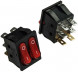 KCD4-2101N-C3-R/6P on-off Переключатель клавишный (рокерный) (две клавиши)