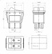 KCD4-2101N-C3-R/6P on-off Переключатель клавишный (рокерный) (две клавиши)