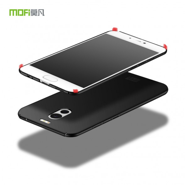 Ультратонкий пластиковый Mofi чехол для Meizu M6 Note (черный)