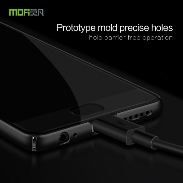 Ультратонкий пластиковый Mofi чехол для Meizu M6 Note (черный)