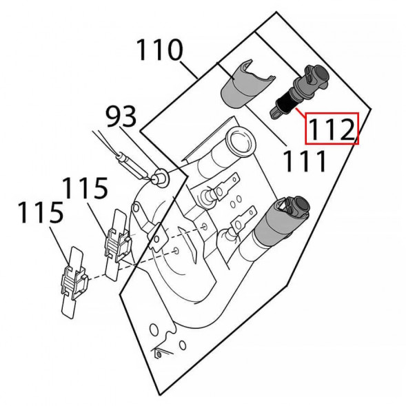 5513219321 Штуцер для кофемашины DeLonghi (ШЛАК123)