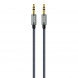 Аудиокабель Jack HOCO UPA03 Noble Sound 3.5мм, 1м, нейлон (серый)