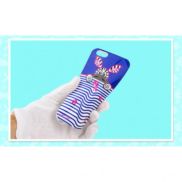 TPU Чехол накладка Lofter для iPhone 6, 6S (Зебра и рыбы)