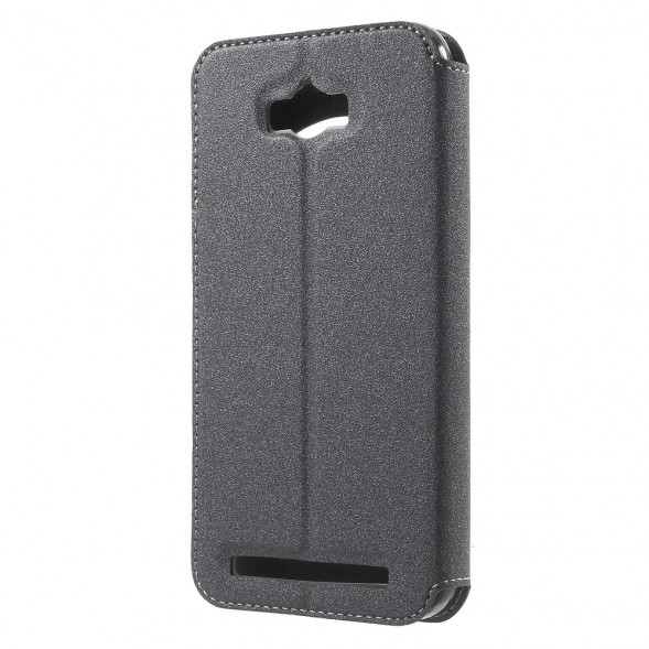 Песочный чехол с окном информации для Asus Zenfone Max (ZC550KL) (Сереый)