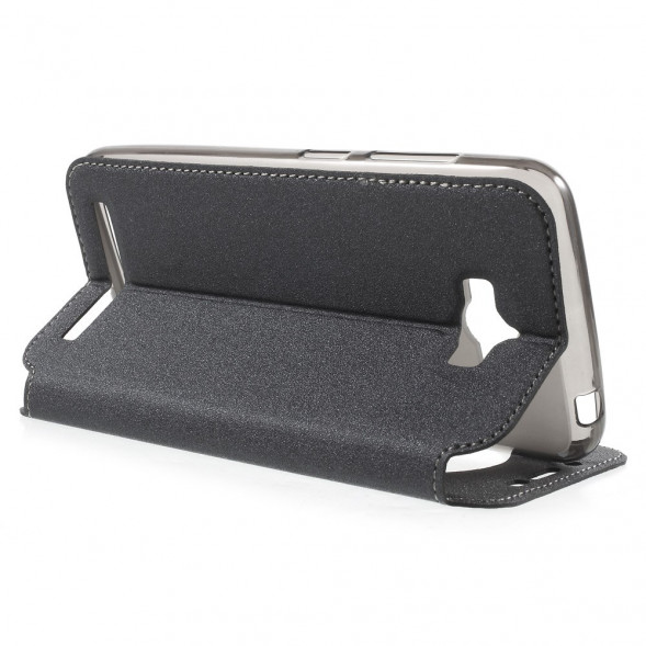 Песочный чехол с окном информации для Asus Zenfone Max (ZC550KL) (Сереый)