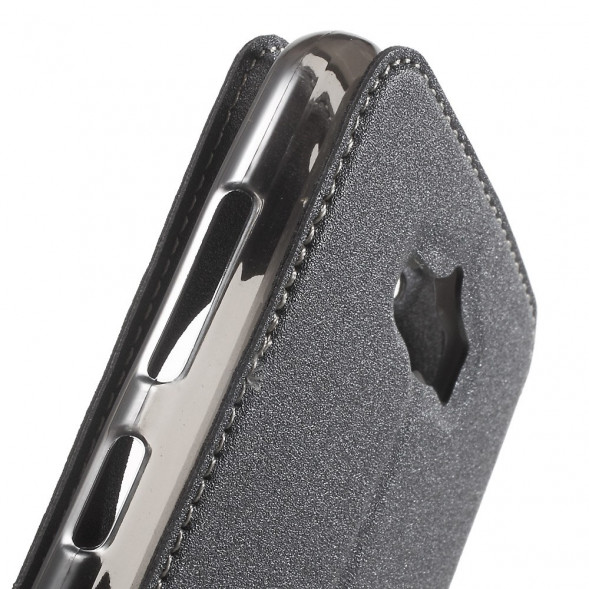 Песочный чехол с окном информации для Asus Zenfone Max (ZC550KL) (Сереый)